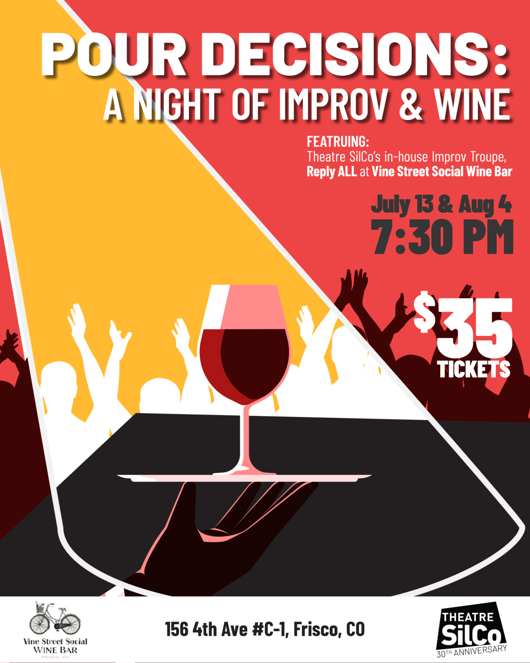 Pour Decisions: A Night of Improv & Wine